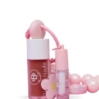 LLAVERO BLOOM DUO NUDE + MINI GLOSS BLOOMSHELL