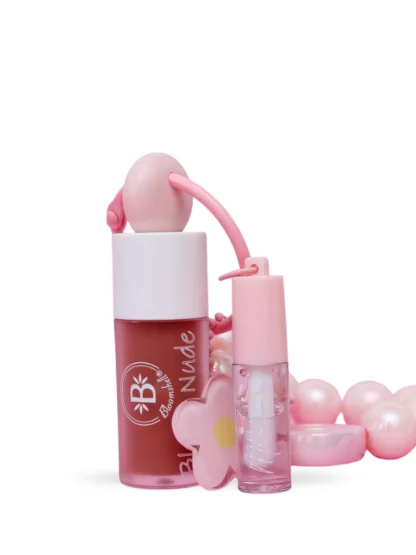 LLAVERO BLOOM DUO NUDE + MINI GLOSS BLOOMSHELL
